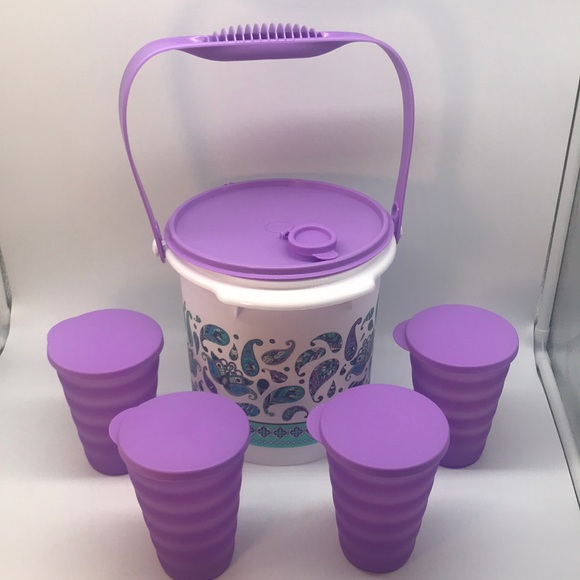 Jumbo Canister Mandalas Easy Go Set 4 Tumblers .